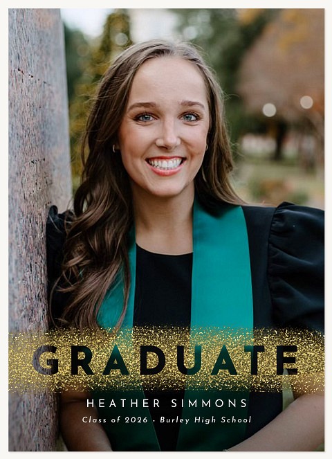 Glitter Swipe Graduation Cards