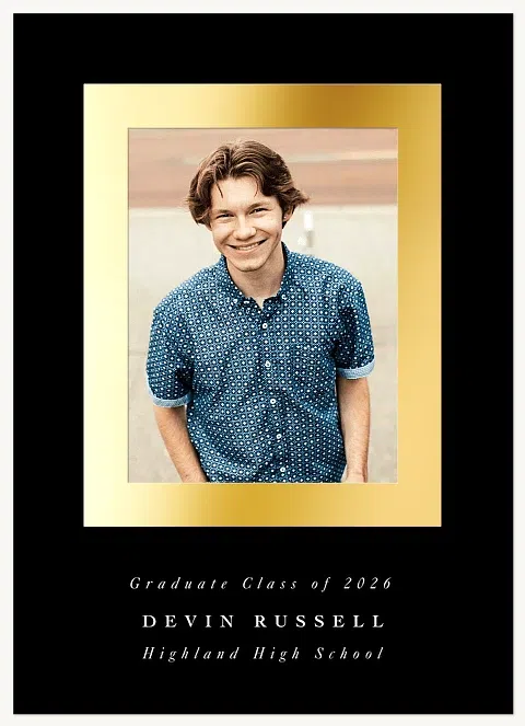 Sophisticated Frame Graduation Cards