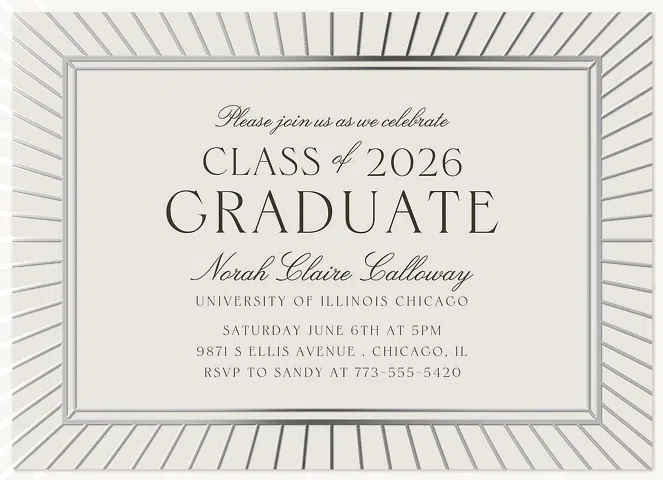 Sunburst Frame Graduation Cards