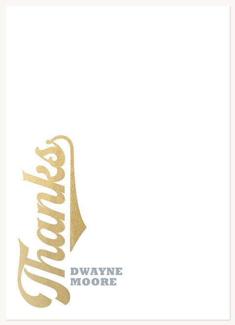 Collegiate Gold Thank You Cards 