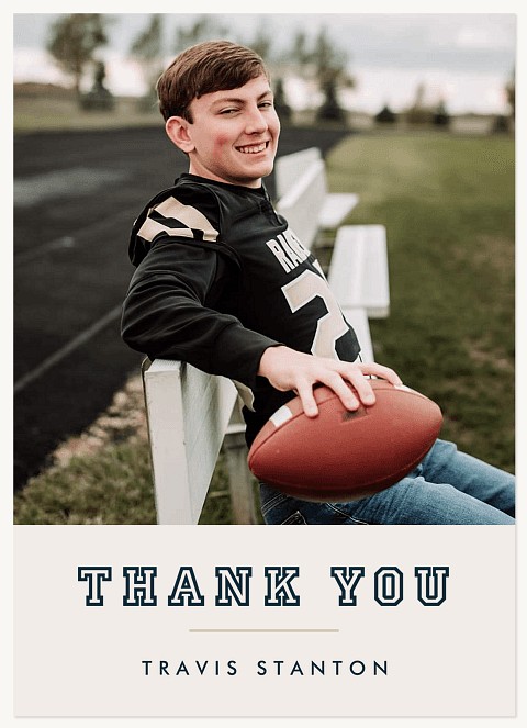 Varsity Gratitude Thank You Cards 