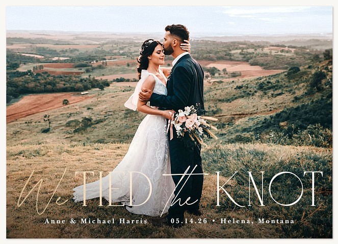 We Tied The Knot Wedding Announcements