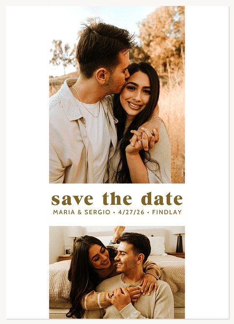 Vertical Stack Save the Date Cards
