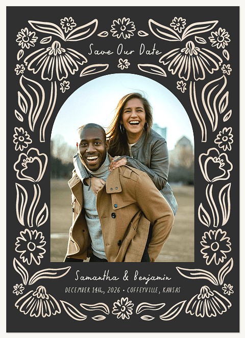 Botanical Border Save the Date Cards