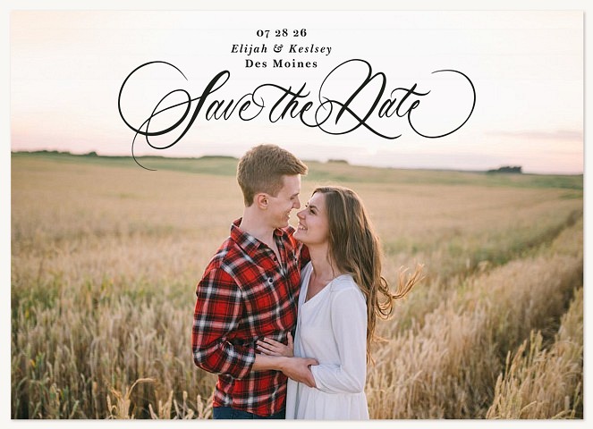 Lettering Heading Save the Date Cards
