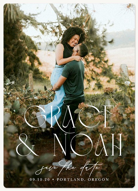 Modern Font Wedding Save the Date Magnets