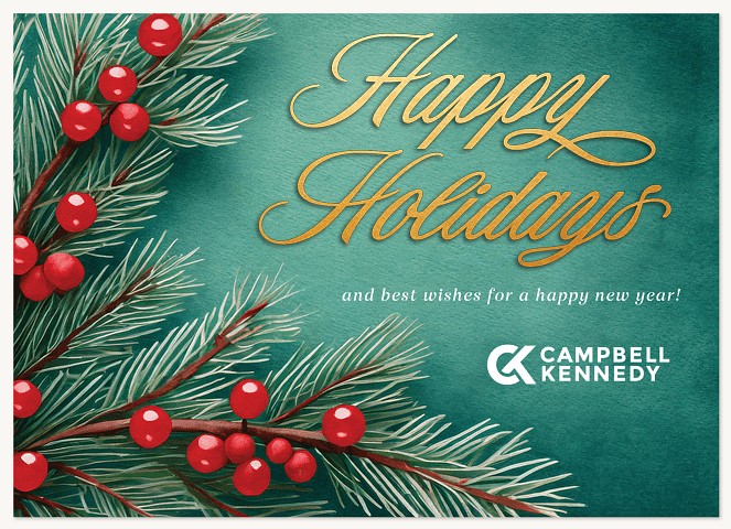 Pine & Berries Business Holiday Cards