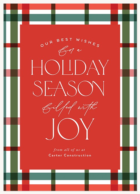 Holiday Tartans Business Holiday Cards