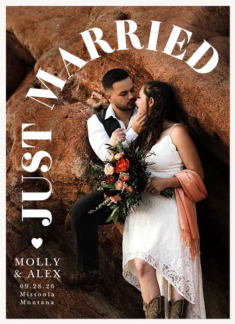 Modern Arch Wedding Announcements