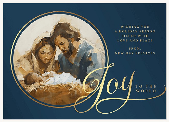 Nativity Joy Business Holiday Cards