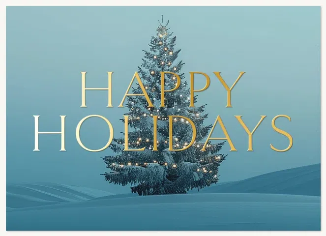 Single Tree Business Holiday Cards