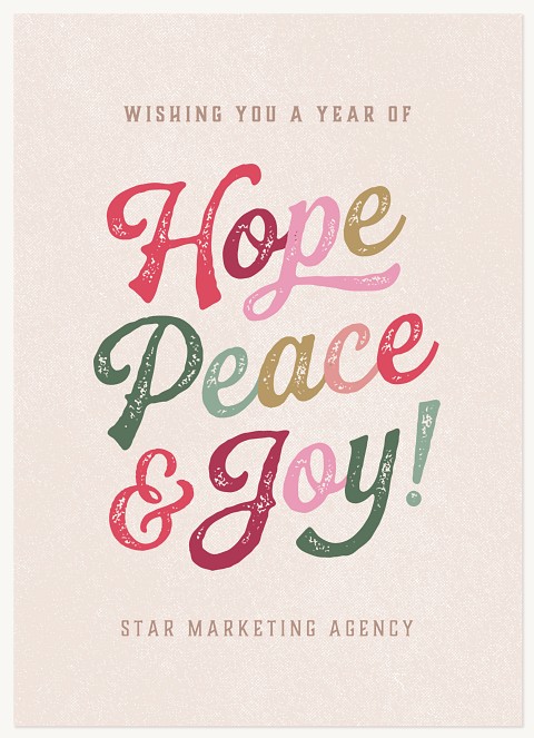 Retro Type Business Holiday Cards