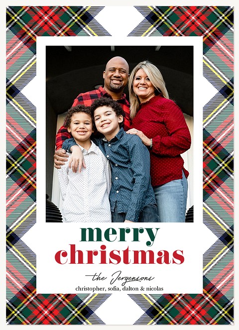 Festive Pattern Personalized Holiday Cards