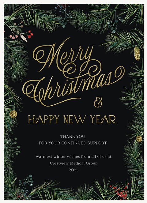 Rustic But Modern Business Holiday Cards