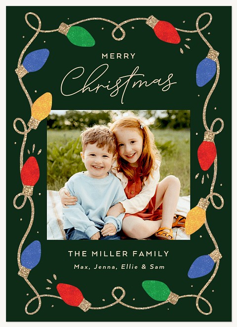 Candy Color Personalized Holiday Cards