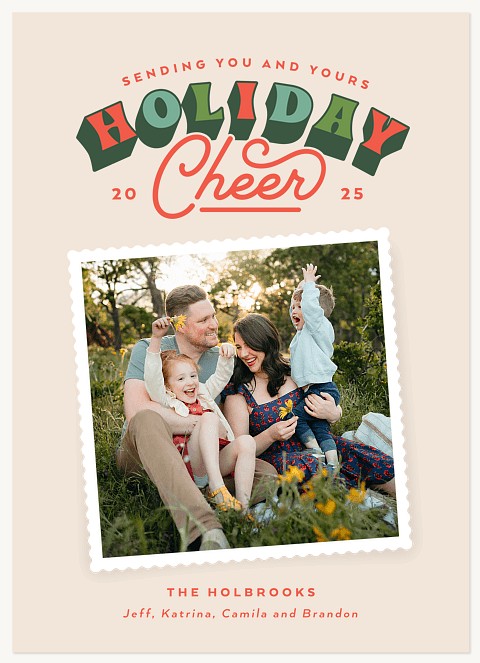 Vibrant Vibes Personalized Holiday Cards