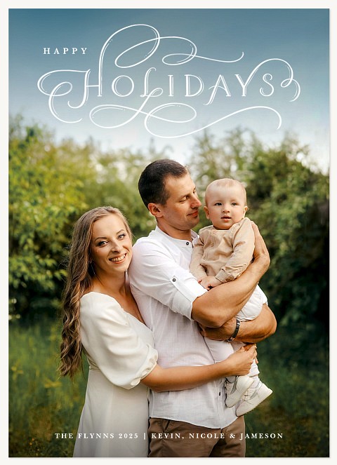 Storybook Flourish Personalized Holiday Cards