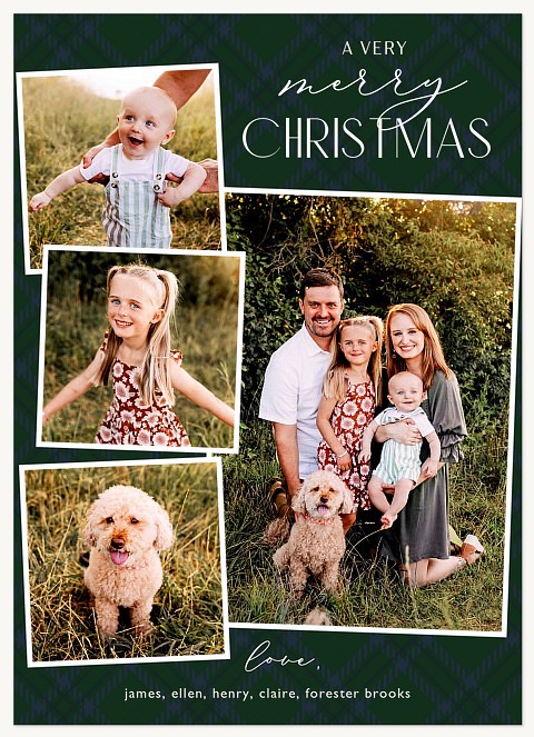 Evergreen Collage Personalized Holiday Cards