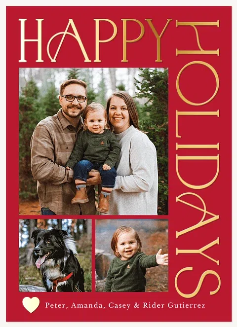 Beautifully Gilded Personalized Holiday Cards