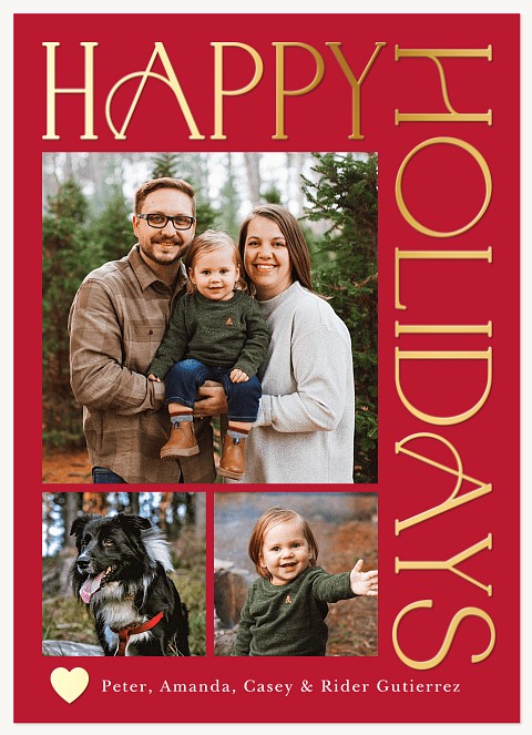 Beautifully Gilded Personalized Holiday Cards