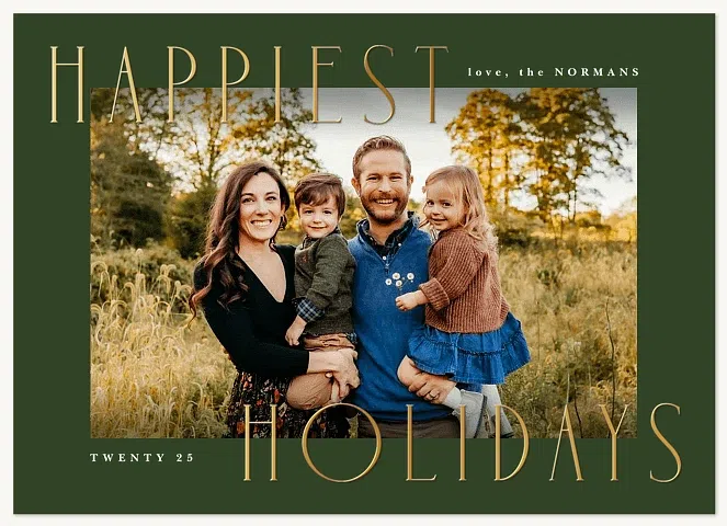 Radiant Wishes Photo Holiday Cards