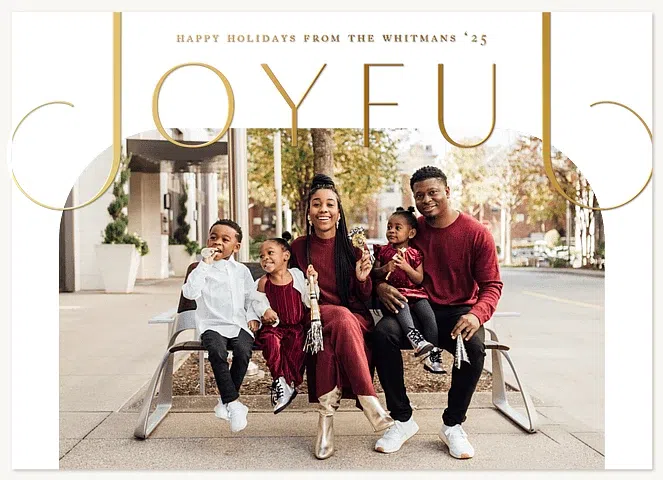 Overly Joyful Personalized Holiday Cards