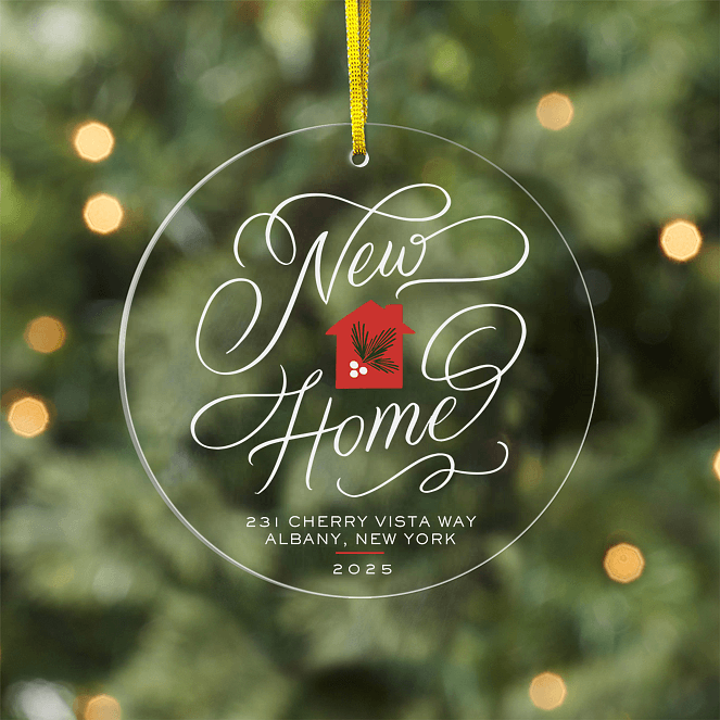 Cozy Script Personalized Ornaments