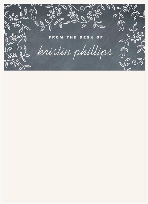 Chalkboard Laurel  Stationery For Adults