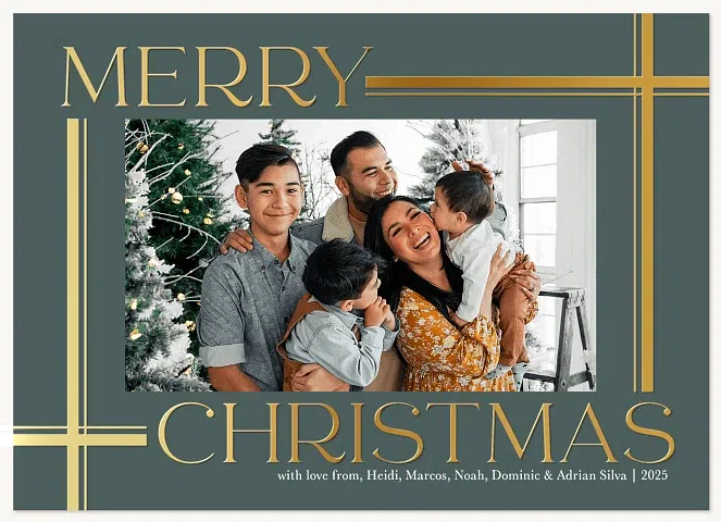 Framed Elegance Personalized Holiday Cards