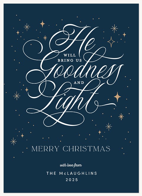 Celestial Grace Personalized Holiday Cards