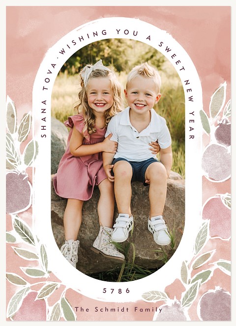 Sweet Fruit Frame Rosh Hashanah cards