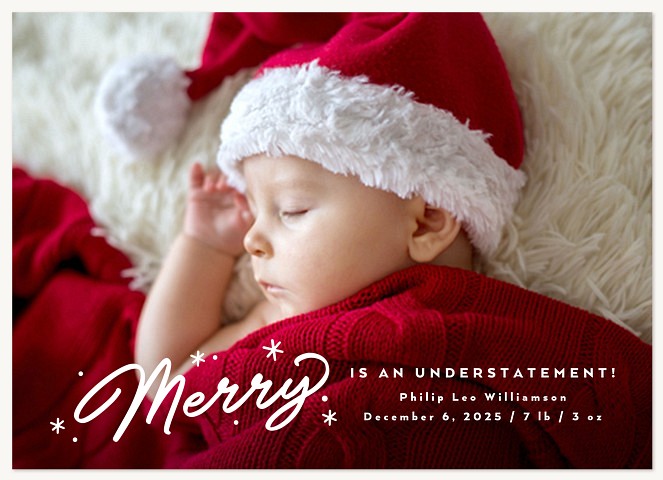 An Understatement Personalized Holiday Cards