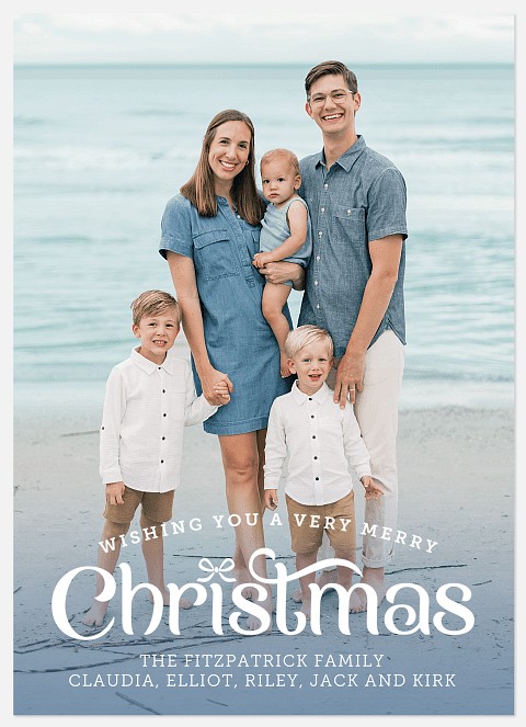 All Tied Up Photo Christmas Cards