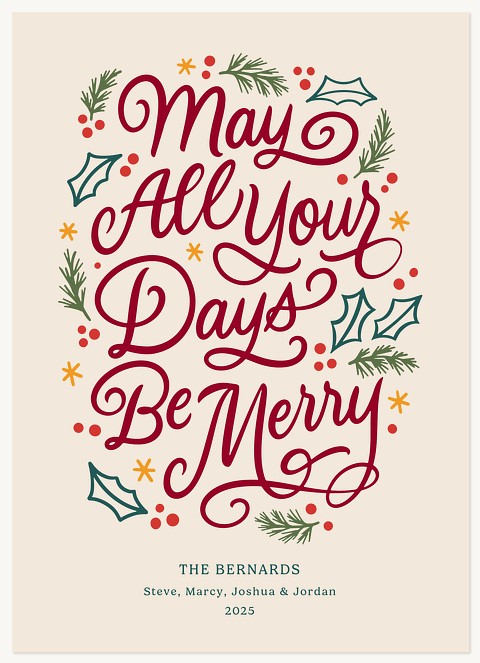 All Your Days Personalized Holiday Cards