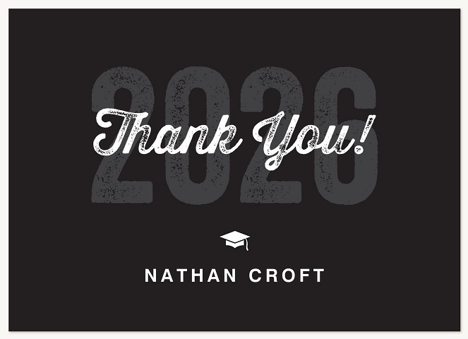 Vintage Charisma Graduation Thank You Cards