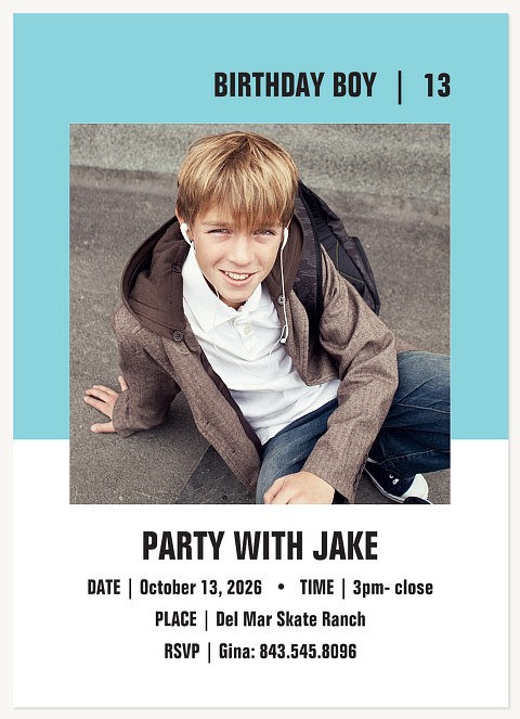 Unforgettable Party Teen Birthday Invitations