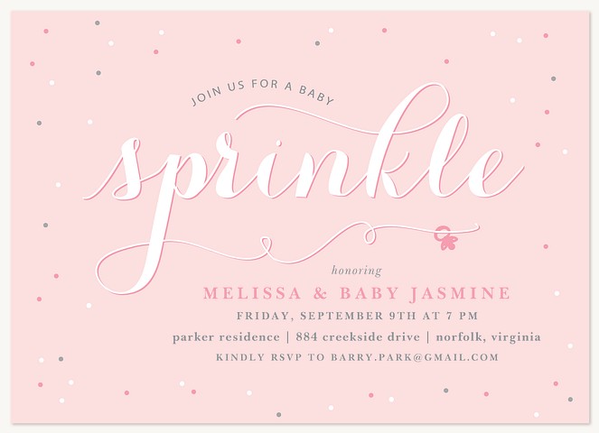 Little Sprinkle Baby Shower Invites