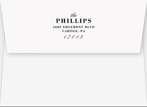 Black Tie Return Address Envelopes