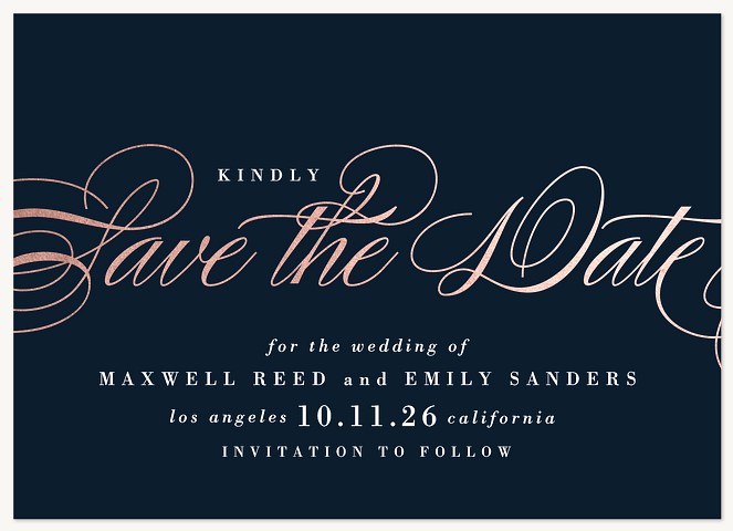 Chic Incandescence  Save the Date Cards