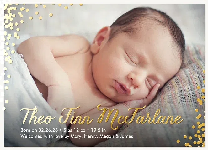 Beaming with Love Baby Announcements