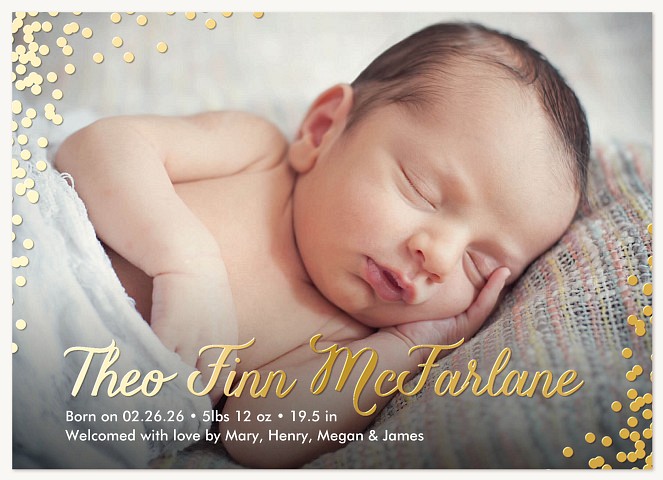 Beaming with Love Baby Announcements