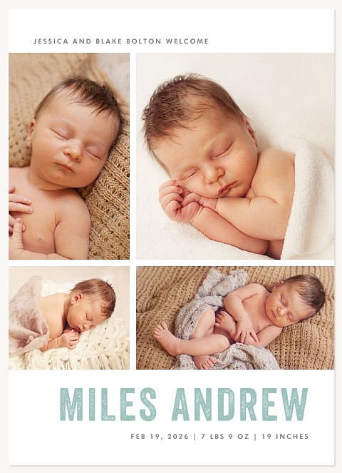 Gentle Heart Baby Announcements