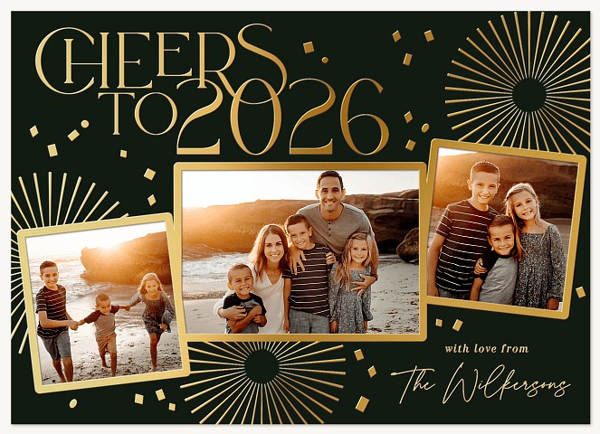Radiant Cheers Personalized Holiday Cards