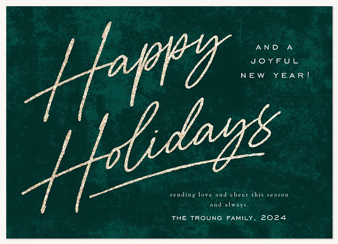 Shimmering Tidings Personalized Holiday Cards