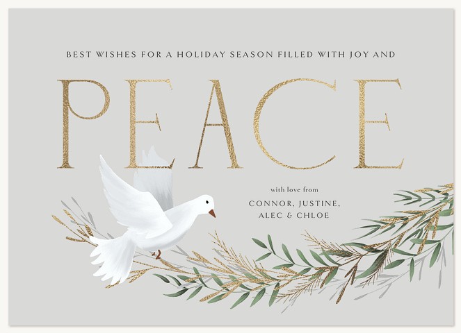 Peaceful Dove Personalized Holiday Cards