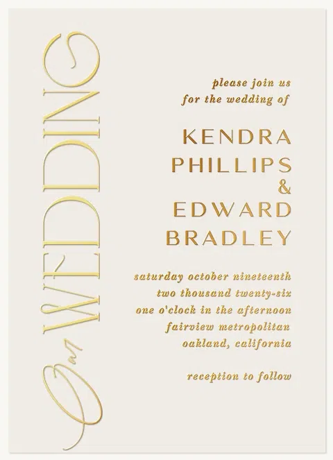 Elegant Greeting Wedding Invitations