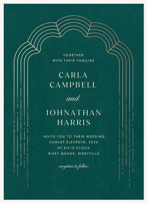 Luxe Deco Wedding Invitations