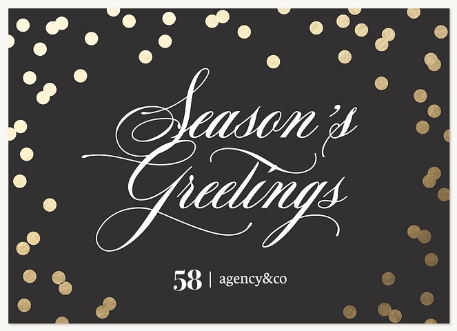 Golden Greeting Business Holiday Cards