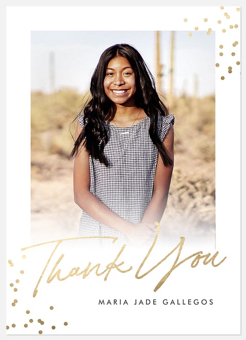 Glimmering Confetti Thank You Cards 