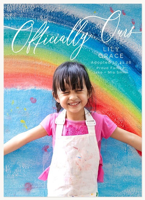 Beautiful Script Baby Announcements